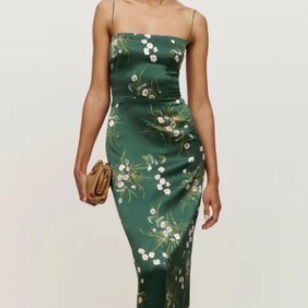 Reformation Frankie Silk Dress